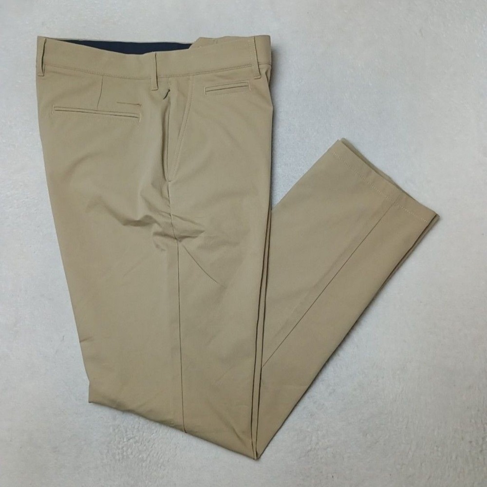 Jcrew Pants Men 34x32 Beige Tech Pant Chino Athletic Stretch Canvas Performance